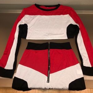 Two piece shirt and skirt set